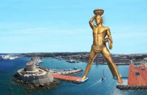 Ο Κολοσσός της Ρόδου Δεν ήταν Όπως μας Έμαθαν Κολοσσός της Ρόδου με τα πόδια σε διάσταση