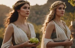 Τα Μήλα των Εσπερίδων και οι Υπερβόρειοι δύο αρχαίες Ελληνίδες κρατούν μήλα