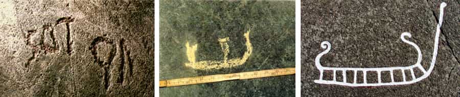 Το αρχαιότερο πλοίο των ακτών των Βίκινγκς, το Hjortspring, έχει τη μορφή των πετρόγλυφων μινωικών καραβιών