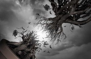 Το Ξύπνημα των Γιγάντων ξεριζωμένο δέντρο γιγάντων απελευθερώνεται στον ουρανό