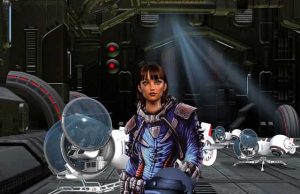 Για Έλληνες που Ήρθαν από τα Άστρα Γυναίκα με στολή, από τα άστρα