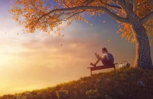 Μοιραία Συνάντηση Θρύλων, Όμηρος και Ορφέας μικρό κορίτσι σε παγκάκι κάτω από δέντρο διαβάζει για τη Μοιραία Συνάντηση Θρύλων, Όμηρος και Ορφέας