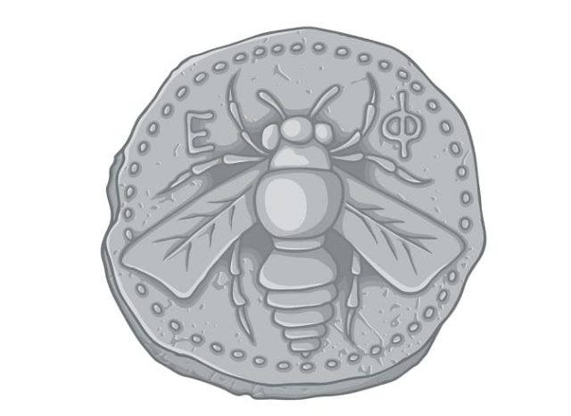 μέλισα σε απεικόνιση από αρχαίο κέρμα