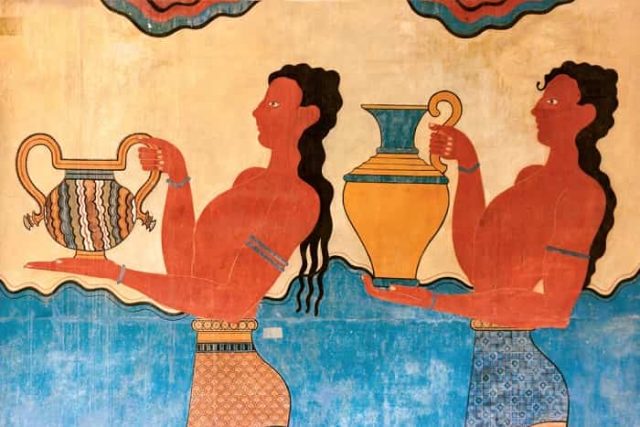 Μινωίτες, αρχαία τοιχογραφία
