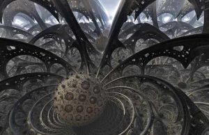 Εξωγήινη Κατασκευή στη Μέση του Ατλαντικού φράκταλ με βραχίονες σαν εξωγήινη κατασκευή