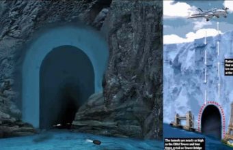 Τούνελ Ψηλά σαν τον Πύργο του Άιφελ στην Ανταρκτική