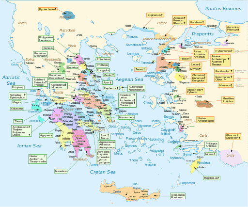 Η Ιλιάδα σε έναν χάρτη: Όλοι οι Ομηρικοί ήρωες και οι καταγωγές τους