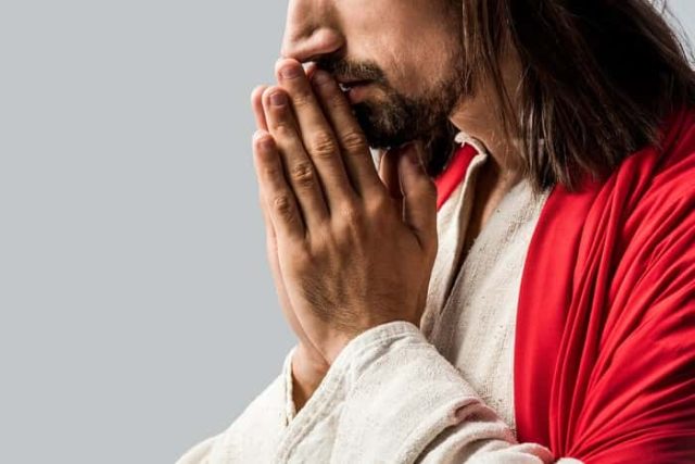 Ο Ιησούς προσεύχεται - δεν φαίνεται όλο το πρόσωπο