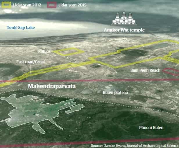 Τεχνολογία λέιζερ αποκαλύπτει ότι ο Πολιτισμός της Καμπότζης «Ξαναγράφει Ιστορία»