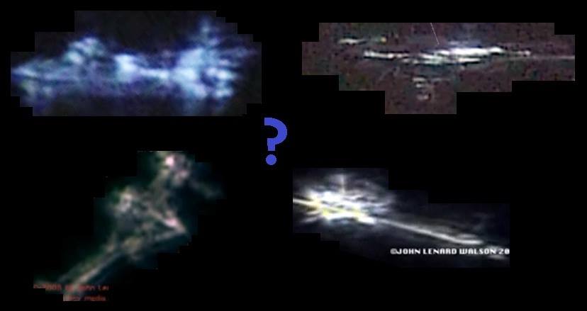 Στην εικόνα, πραγματικές φωτογραφίες σκαφών του Μυστικού Διαστημικού Προγράμματος..