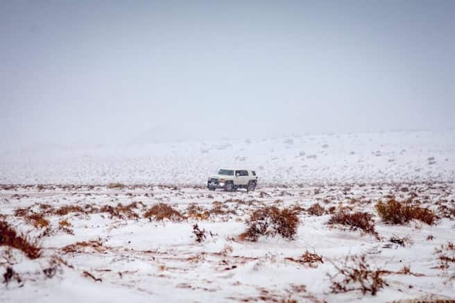 Χιόνισε στην Σαουδική Αραβία και έπεσε Χιόνι Ακόμη και Πάνω σε Καμήλες