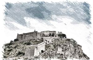 Δύο Περιστατικά για το 1821 που ΔΕΝ Διδάσκοντα στο Ελληνικό Σχολείο παλαμήδι σε καλλιτεχνική απεικόνιση