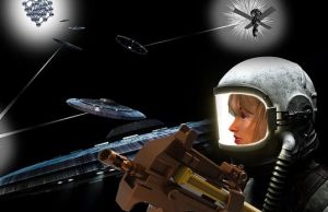 Σταματήστε να Πολεμάτε τους Ανουνάκι στο Διάστημα πιλότος διαστημοπλοίου ταξιδεύει στο διάστημα να αντιμετωπίσει τους Ανουνάκι