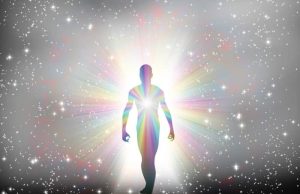 Πνευματικοί Οδηγοί: Τι και Πως να Επικοινωνήσετε Ανθρωπος με ουράνιο τόξο φως και αστέρια