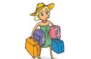 Ανέκδοτο: Μία ξανθιά στο αεροπλάνο γυναίκα κουβαλάει χειραποσκευές