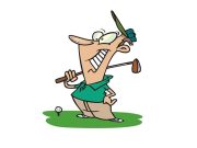 Ανέκδοτο: Ο Μητσάρας και το μπαστούνι του Γκολφ καρικατούρα παίκτη γκολφ