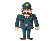 Ανέκδοτο: Στο στρατόπεδο κάνει σκοπιά ένας φαντάρος γελοιογραφία αυστηρού στρατηγού με μεγάλα μουστάκια