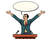 Ανέκδοτο: Ο προεκλογικός λόγος πολιτικός που μιλά στο βάθρο