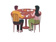 Ανέκδοτο: Δύο ζευγάρια παίζουν χαρτιά. Στον ένα σύζυγο έπεσαν καταλάθος στο πάτωμα ζευγάρι παίζει χαρτιά