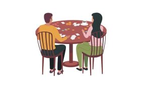 Ανέκδοτο: Δύο ζευγάρια παίζουν χαρτιά. Στον ένα σύζυγο έπεσαν καταλάθος στο πάτωμα ζευγάρι παίζει χαρτιά