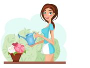 Ανέκδοτο: Δύο φίλοι, ο Μένιος κι ο Χάρης, πήγαν εκδρομή στο βουνό γυναίκα ποτίζει μια γλάστρα