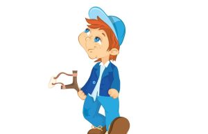 Ανέκδοτο: Ένας μπαμπάς και ο μικρός γιος του περνάνε με το αυτοκίνητο μέσα από μια γειτονιά με εκδιδόμενες αγόρι κρατάει σφεντόνα