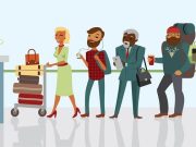 Ανέκδοτο: Ο Κωστίκας και ο Γιωρίκας ελέγχουν το διαβατήριο ενός μαύρου επιβάτη Οι επιβάτες που περιμένουν να το check-in στο αεροδρόμιο