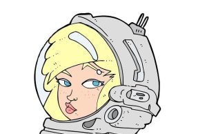 Ανέκδοτο: Η ξανθιά που έγινε αστροναύτης και πήγε στο διάστημα κεφάλι ξανθιάς γυναίκας με κράνος αστροναύτη