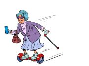 Ανέκδοτο: Στο κρεβάτι 100 €, στον καναπέ 50 €, στο πάτωμα 25 € γιαγιά με μπαστούνι κάνει πατίνι