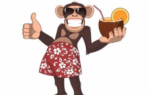 Διδακτικό Ανέκδοτο: Ένας τύπος άρχισε να αγοράζει μαϊμούδες Μαϊμού με ένα κοκτέιλ στο χέρι, με παρεό και γυαλιά