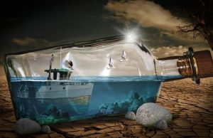 Αρχαία Υποβρύχια και Υποθαλάσσιοι Πόλεμοι καράβι σε μπουκάλι