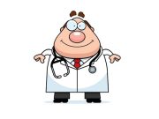 Ανέκδοτο: Πάει ένας επίσκεψη στο σπίτι του αδελφού του που είναι μεγάλο πειραχτήρι Χαμογελαστός γιατρός, καρικατούρα