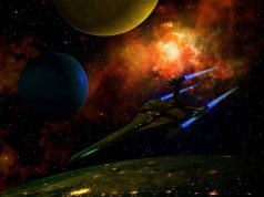 Νίκη των Φωτεινών Δυνάμεων. Ο Θρίαμβος της Γης διαστημόπλοιο στο διαστημα από τη Νίκη των Φωτεινών Δυνάμεων