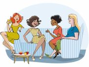 Ανέκδοτο: Τέσσερις κυρίες, έχουν μυστικά και αρχίζουν να τα εξομολογούνται 4 φίλες κάθονται στον καναπέ