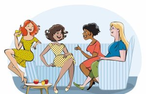 Ανέκδοτο: Τέσσερις κυρίες, έχουν μυστικά και αρχίζουν να τα εξομολογούνται 4 φίλες κάθονται στον καναπέ