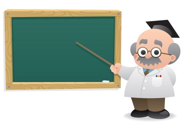 καθηγητής πανεπιστημίου, δείχνει στον πίνακα