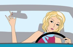 Ανέκδοτο: Δύο Πόντιοι, η ξανθιά και το δέντρο Οδηγός ξανθιά γυναίκα ρίχνει ματιά στον καθρέφτη