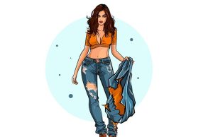 Ανέκδοτο: Η φοιτήτρια, ο ντροπαλός άντρας και τα 300 ευρώπουλα σκίτσο όμορφη γυναίκα με μπούστο και κομψά σχισμένο τζιν παντελόνι