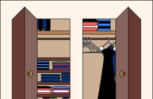 Ανέκδοτο: Ο Γιωρίκας βρίσκει τον Κωστίκα να κρύβεται στη ντουλάπα της γυναίκας του ντουλάπα με ανοιχτές πόρτες