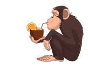 Ανέκδοτο. Η λιονταρίνα λείπει για κυνήγι και το αρσενικό λιοντάρι κάνει τα δικά του Μαϊμού με ένα κοκτέιλ φρούτων