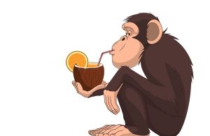 Ανέκδοτο. Η λιονταρίνα λείπει για κυνήγι και το αρσενικό λιοντάρι κάνει τα δικά του Μαϊμού με ένα κοκτέιλ φρούτων