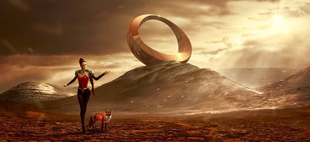 Τεράστιο «Δαχτυλίδι της Ατλαντίδας» σε σύγκριση με άνθρωπος
