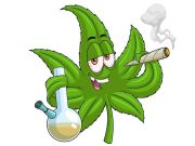 Ανέκδοτο: Ένας τύπος μαστουριάζει όταν βρίσκει ένα μαγικό λυχνάρι Αστεία Marijuana Leaf Cartoon Χαρακτήρας καπνίζει pot και τσιγαριλίκι