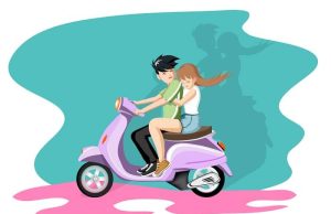 Ανέκδοτο: Έλληνας παντρεύτηκε μία πεταχτούλα Αμερικάνα που έμεινε έγκυος από έναν μαύρο Νεαρό ευτυχισμένο ζευγάρι ερωτευμένο με σκούτερ