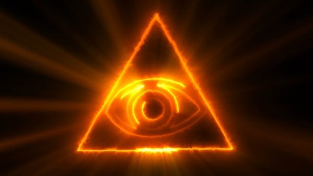 Μάτι σε τρίγωνο που θεωρείται σήμα των Ιλλουμινάτι
