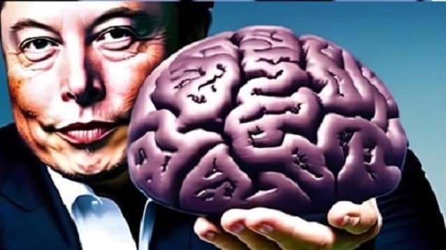 Ο Έλον Μάσκ κρατάει ανθρώπινο εγκέφαλο