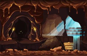 Κούφια βουνά ή Κουφόβουνα στην Ελλάδα Εσωτερικό από κούφια βουνά σε καλλιτεχνική απεικόνιση