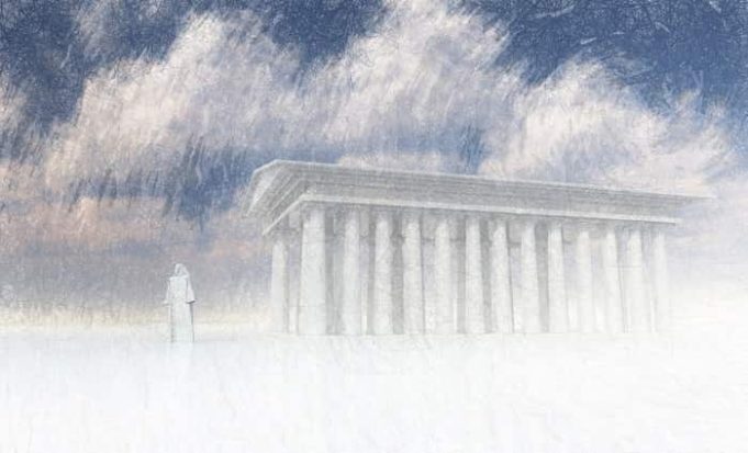 Ο Μυστηριώδης Πολιτισμός στην Ανταρκτική Παρθενώνας που αχνοφαίνεται ως ο Μυστηριώδης Πολιτισμός στην Ανταρκτική