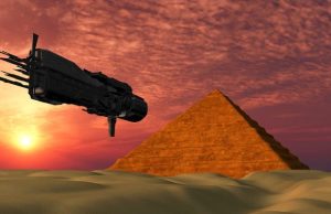Αρχαία Διαστημόπλοια στο Μακρινό Παρελθόν ένα από αρχαία διαστημόπλοια προς μία πυραμίδα