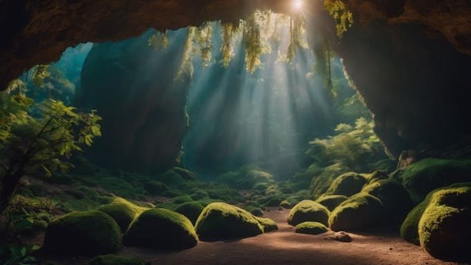 Η «Μαύρη Τρύπα» στο Βαθύ Μουζί της Μάνης Η «Μαύρη Τρύπα» στο Βαθύ Μουζί της Μάνης, φανταστική εικόνα